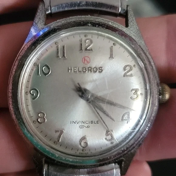 Helbros Invincible Men's Silver Made in France Watch